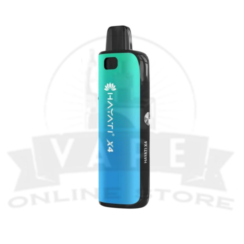 aurora green hayati x4 refillable pod vape kit or hayati free 10ml e liquid