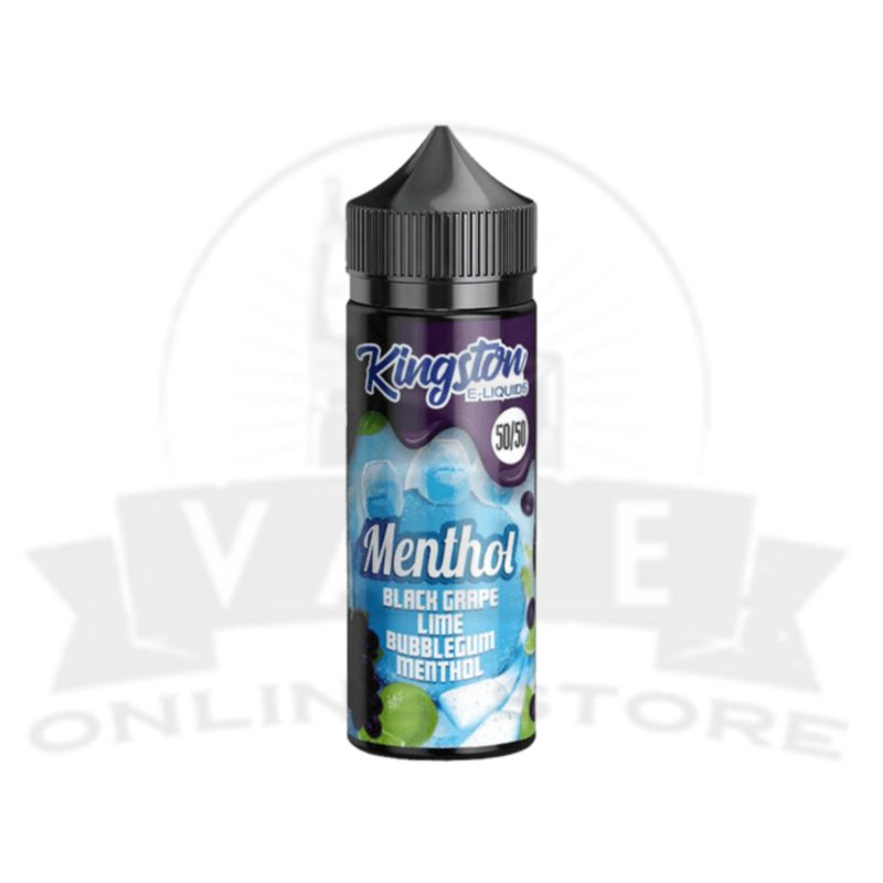 black grape lime bubblegum menthol kingston menthol 100 ml e liquid shortfills