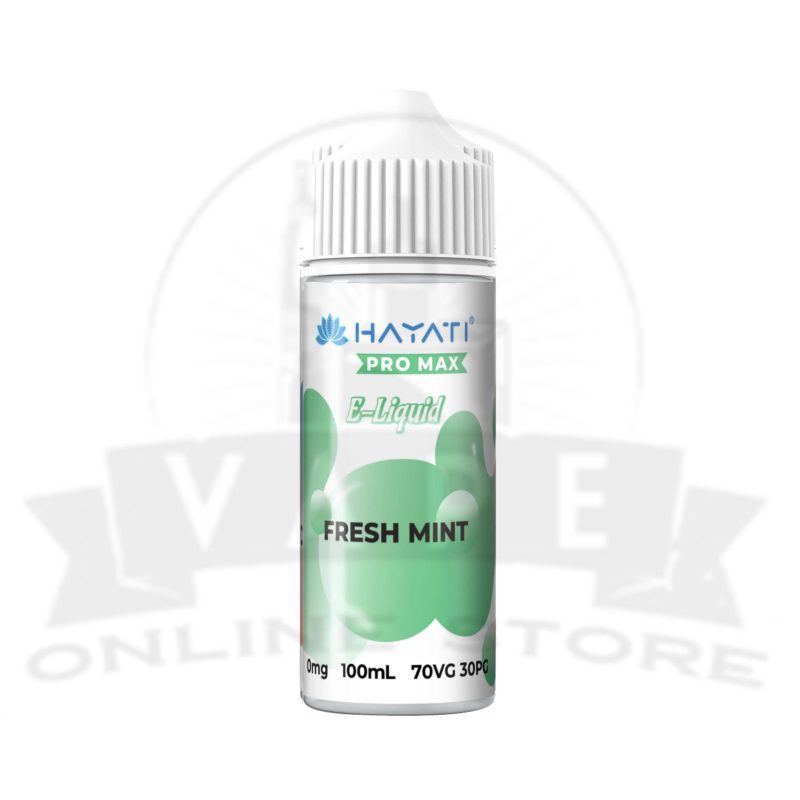 fresh mint hayati pro max 100ml e liquid vape juice or full stock