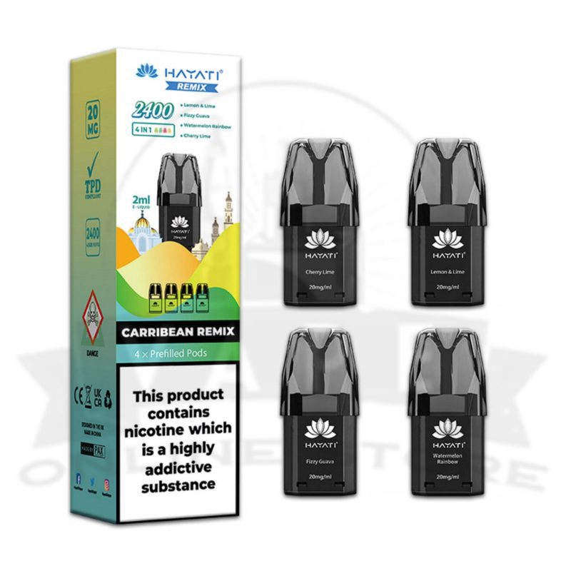 Hayati Remix 2400 Puffs Replacement Pods | Pack Of 4