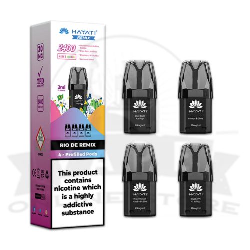 Hayati Remix 2400 Puffs Replacement Pods | Pack Of 4