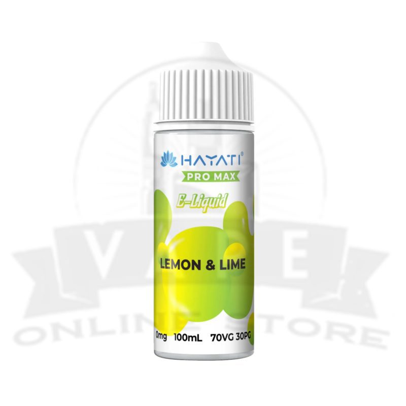 lemon and lime hayati pro max 100ml e liquid vape juice or full stock