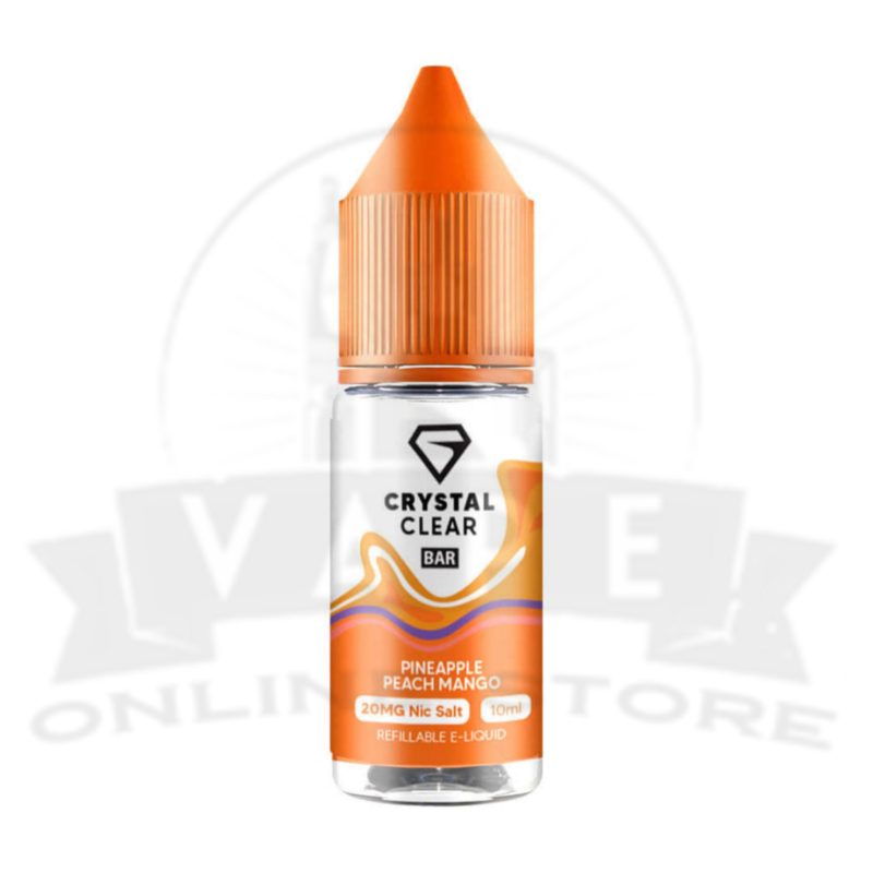 pineapple peach mango crystal clear 10ml nic salt or best prices