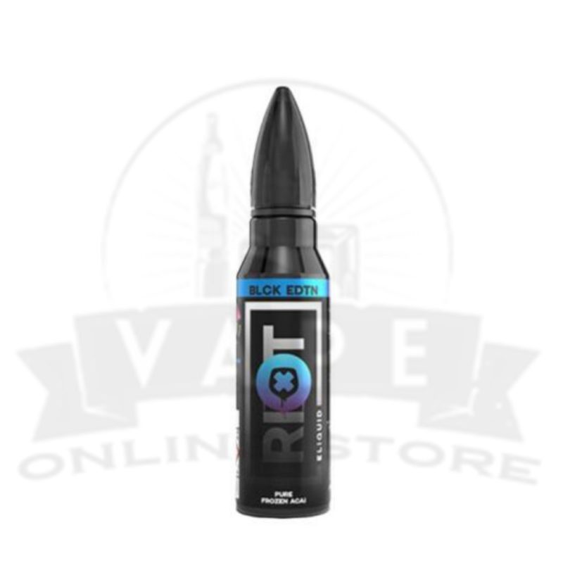 riot squad black edition pure frozen acai 50ml shortfill e liquid or pack of 2