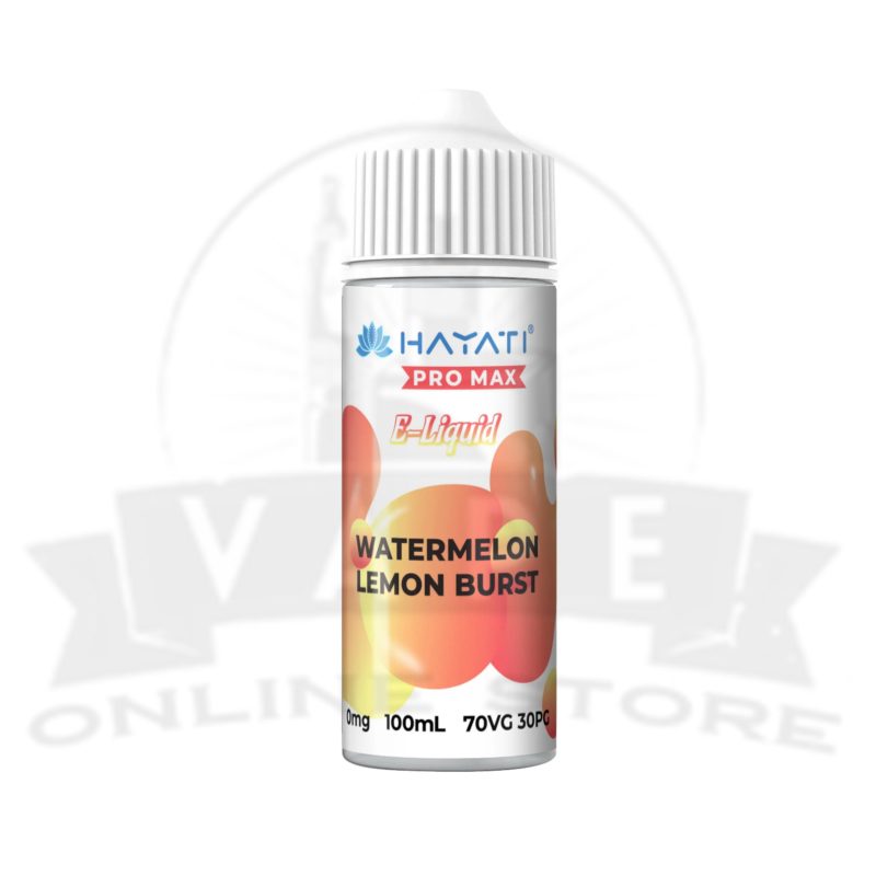 watermelon lemon burst hayati pro max 100ml e liquid vape juice or full stock